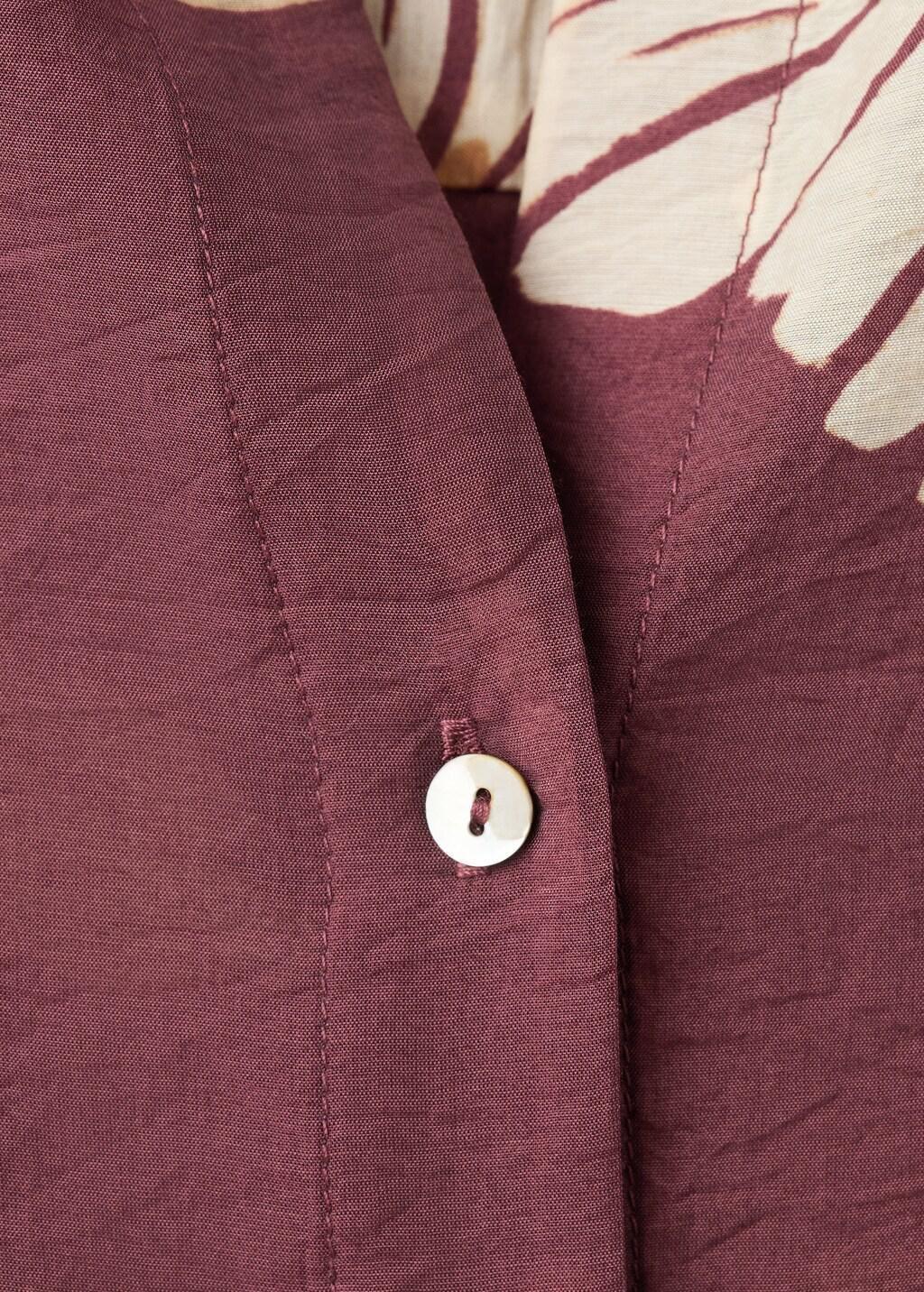 Red Printed Lyocell Shirt, 0201_78, large image number 5