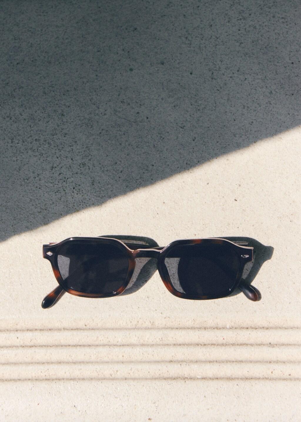 Brown Two-Tone Sunglasses, Brown, large image number 2
