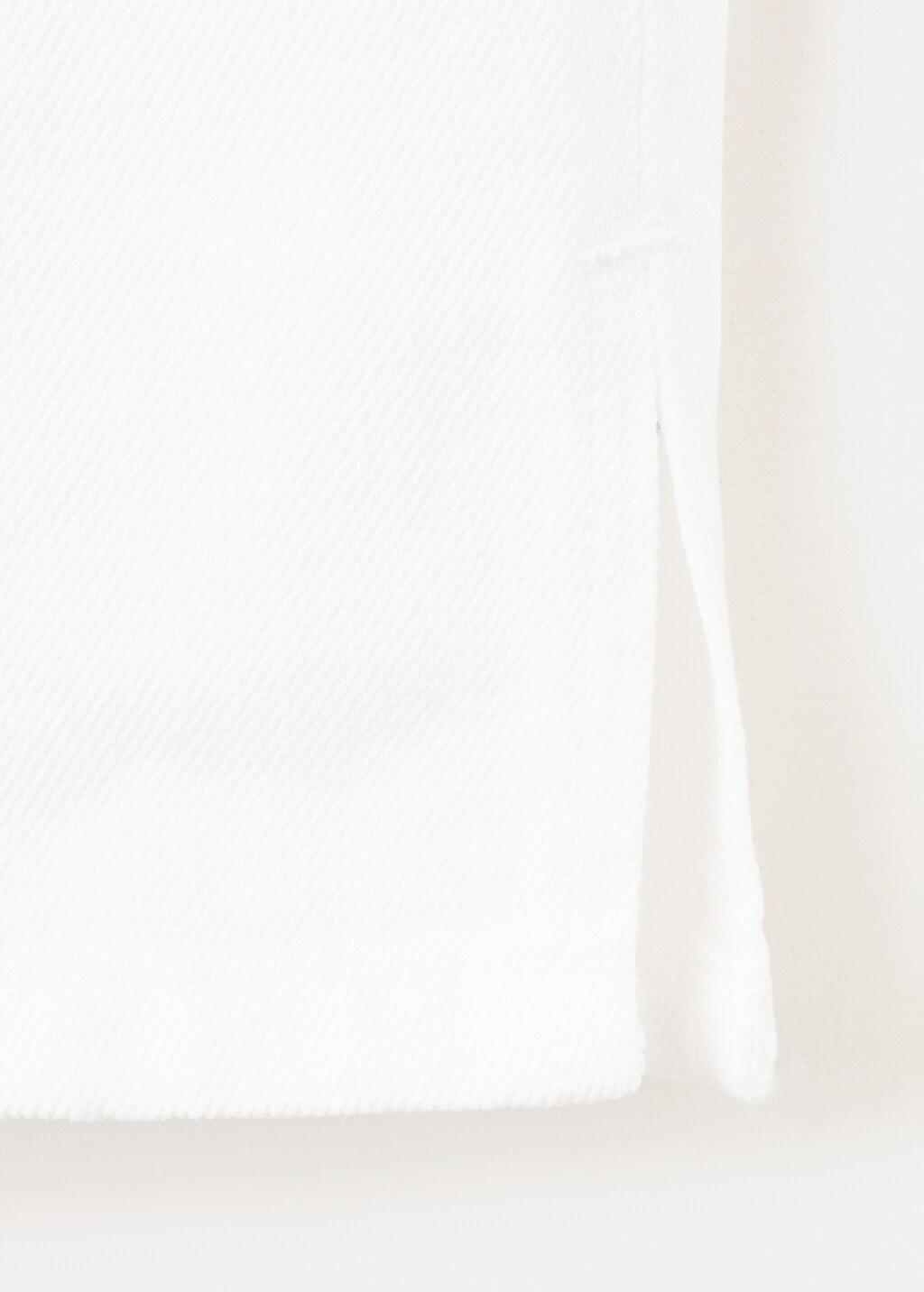 White Straight-Fit Capri Jeans, White, large image number 5