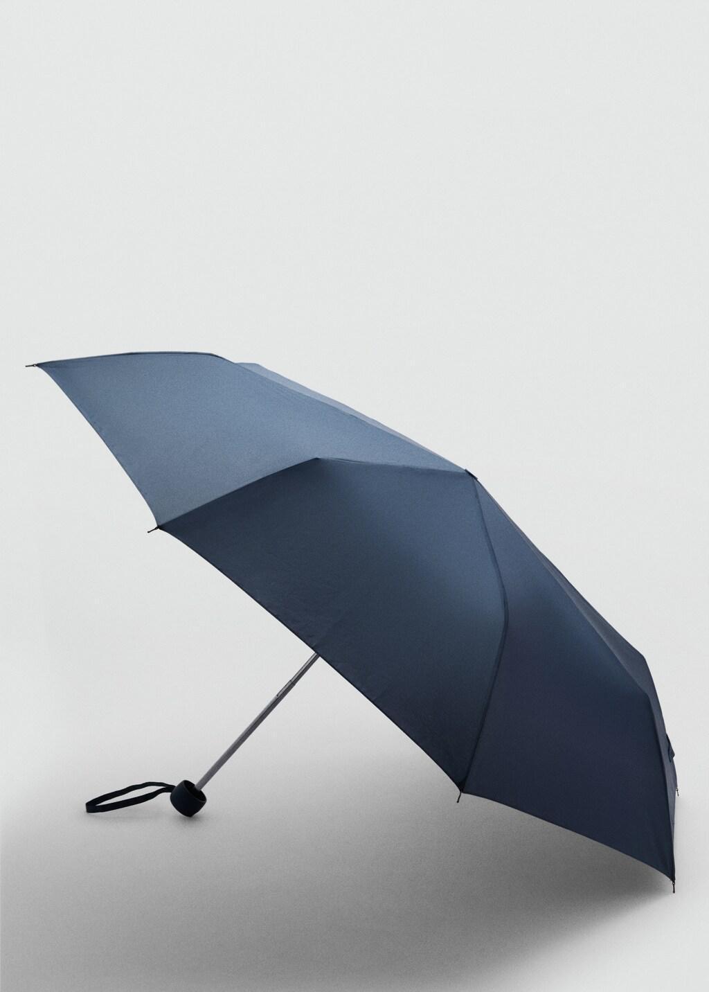 NAVY Plain folding umbrella, Navy, large image number 0