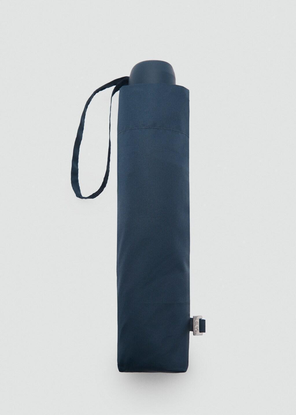 Navy Plain Folding Umbrella, Navy, large image number 3