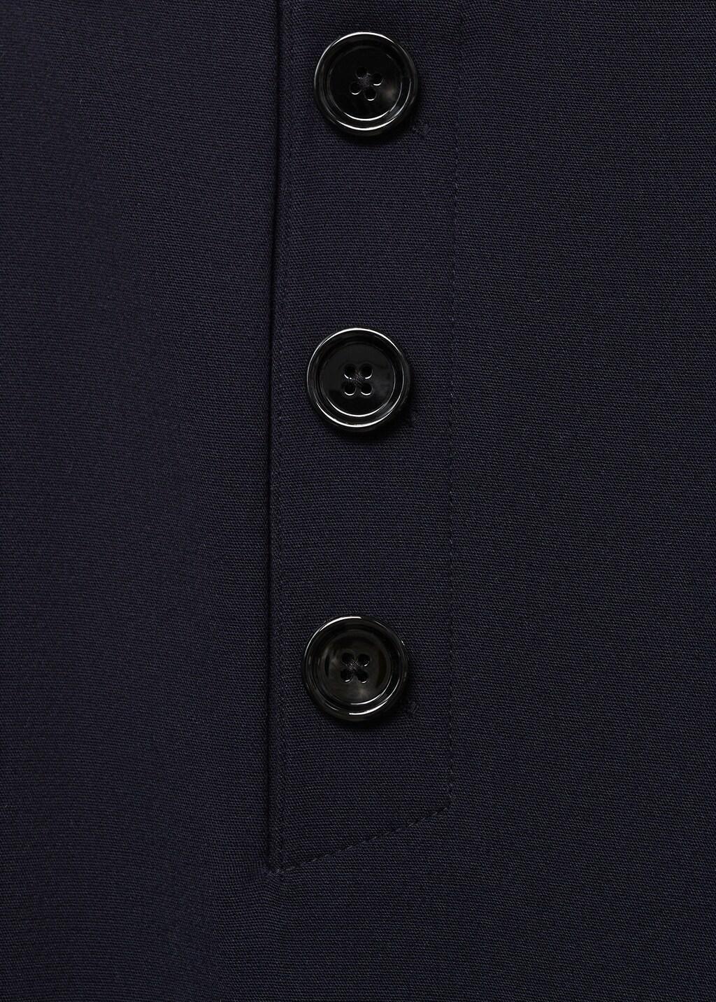 Navy Wide Leg Trousers With Buttons, 0201_56, large image number 1