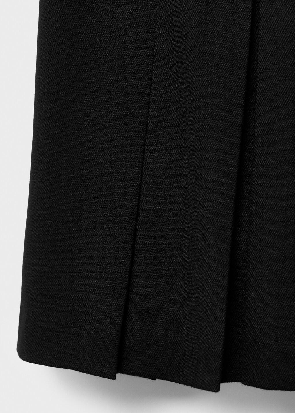 Black Pleated Mini-Skirt, Black, large image number 1