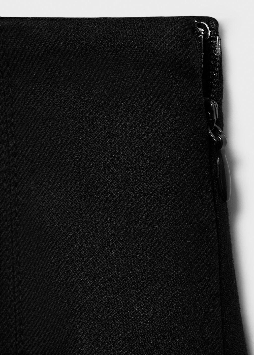 Black Pleated Mini-Skirt, Black, large image number 5