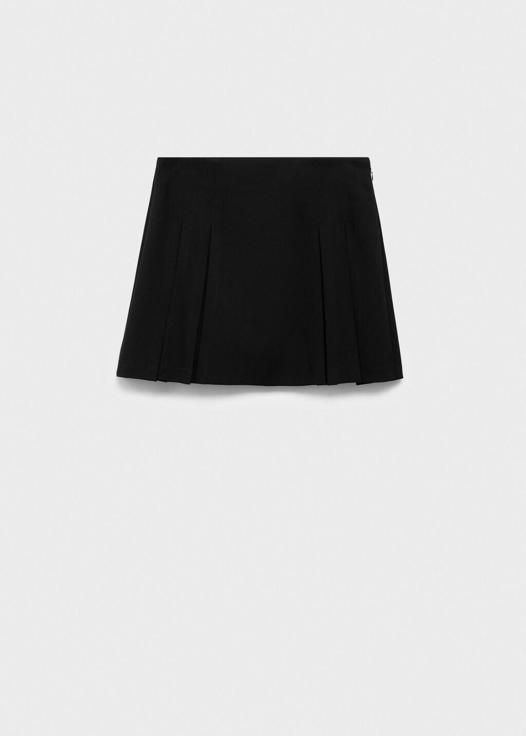 Black Pleated Mini-Skirt, Black, large image number 7