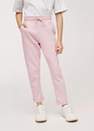 Mango - Pastel Pink Cotton Jogger-Style Trousers, Kids Girl