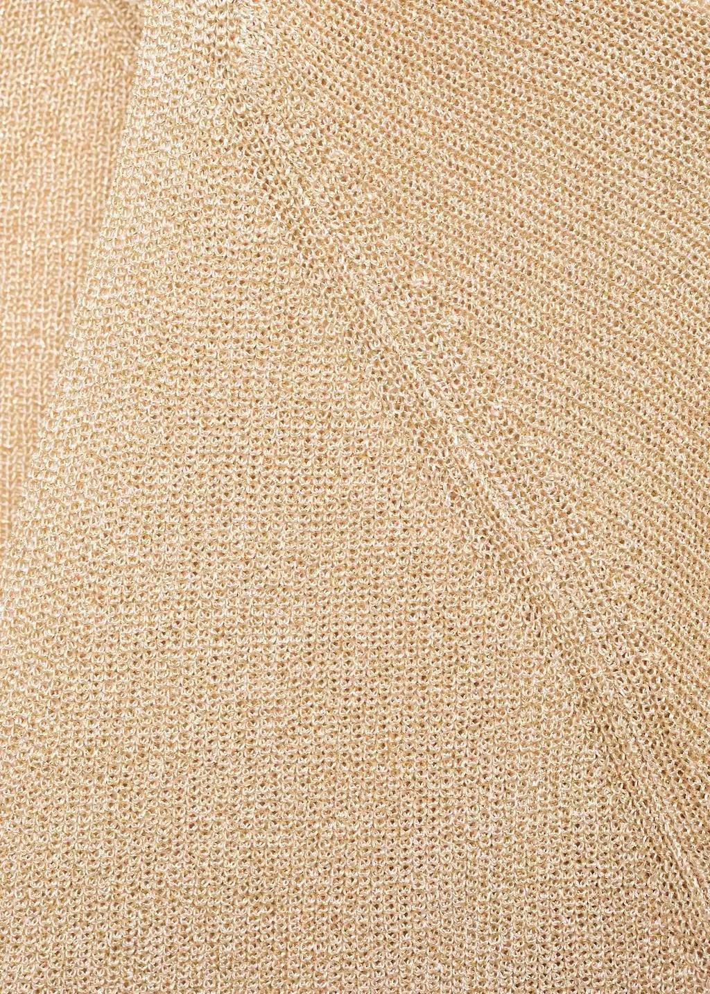 Gold V-Neck Lurex Sweater, 0201_OR, large image number 1