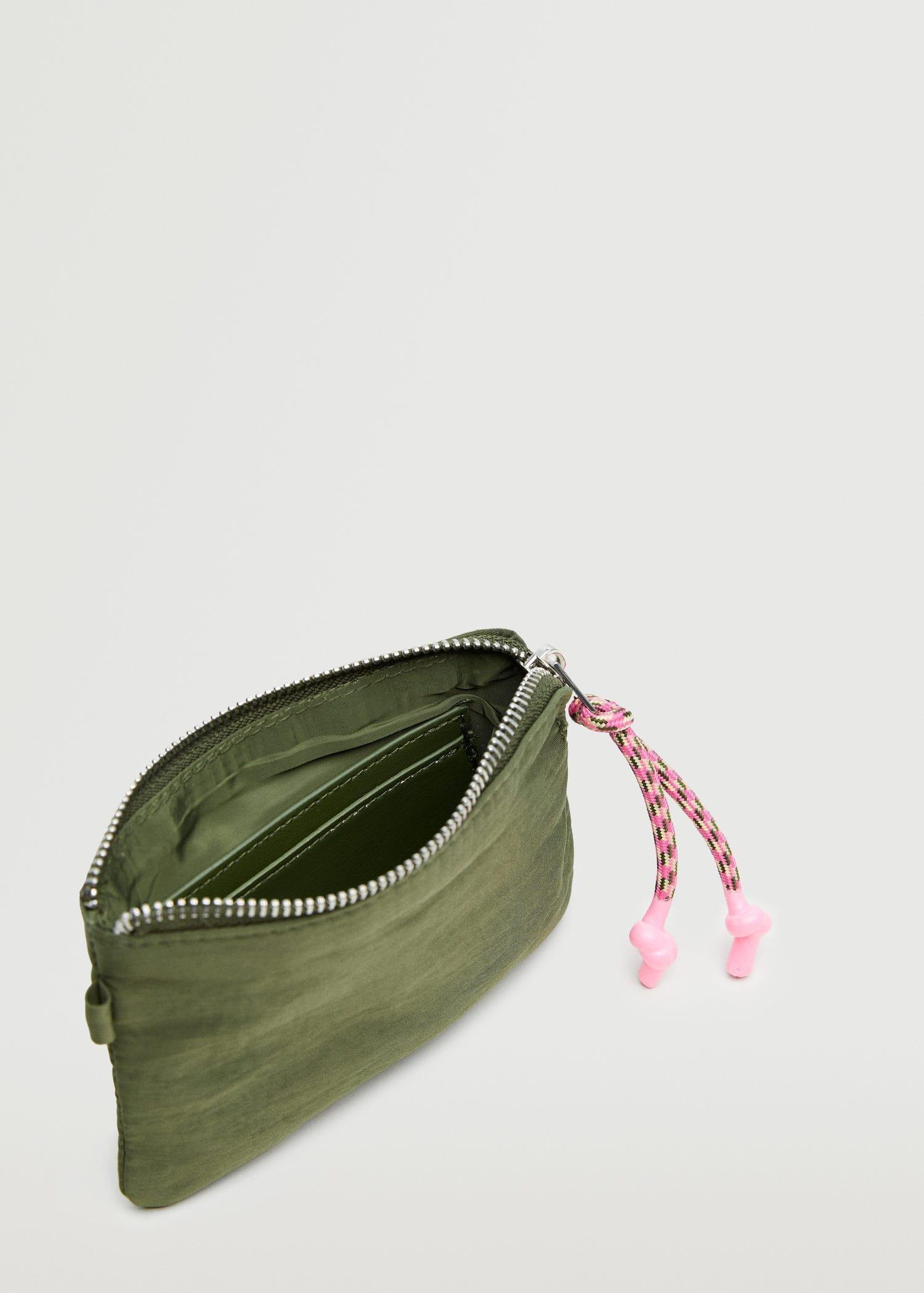 Khaki Logo Coin Zip Purse, , large image number 1