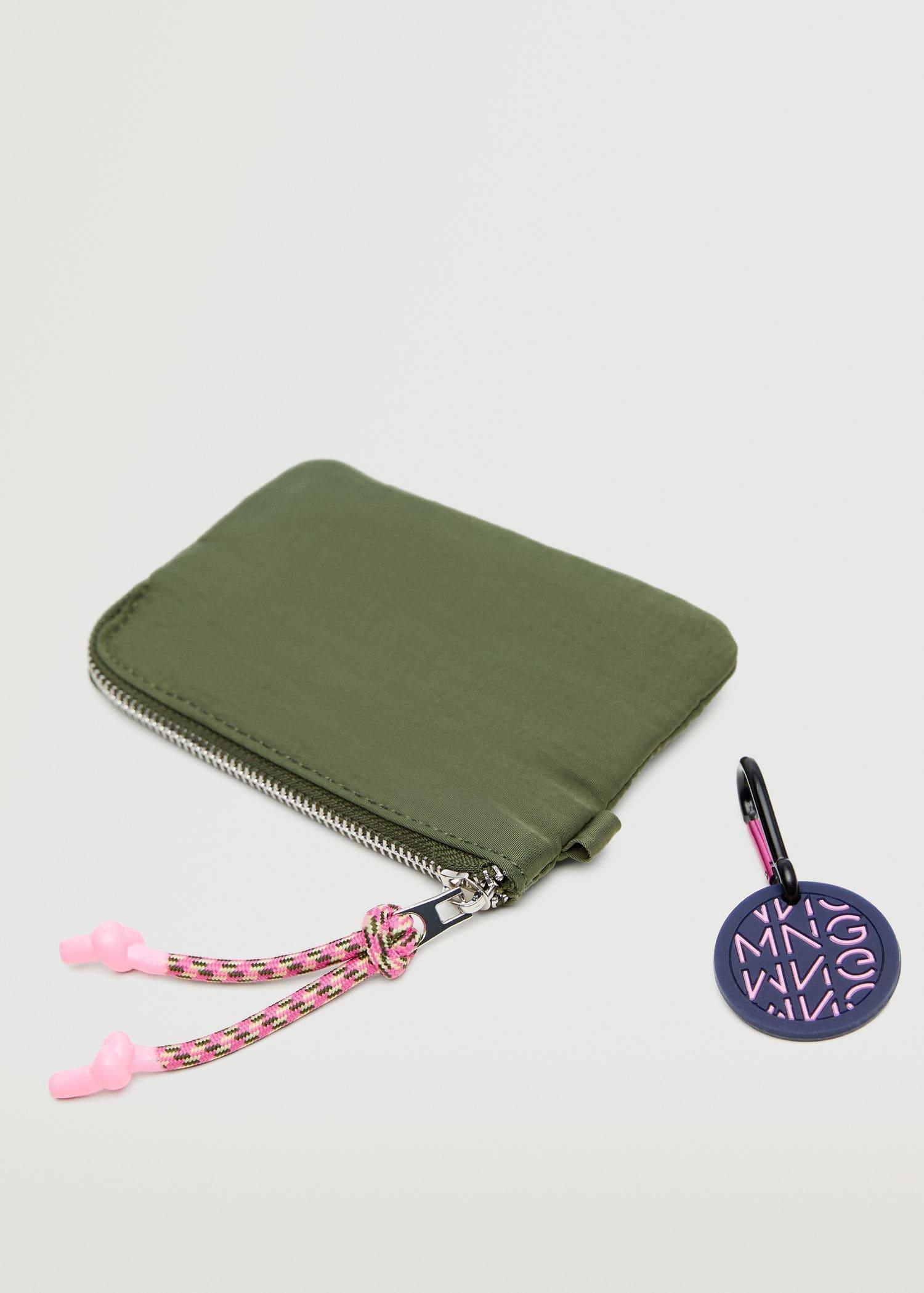 Khaki Logo Coin Zip Purse, , large image number 2