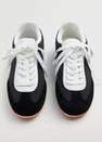 Mango - black Leather mixed sneakers