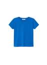 Mango - medium blue Essential cotton-blend T-shirt