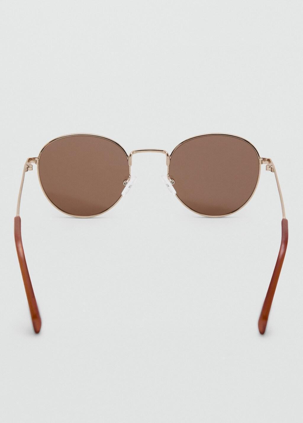 Gold Round Metal-Frame Sunglasses, Gold, large image number 1