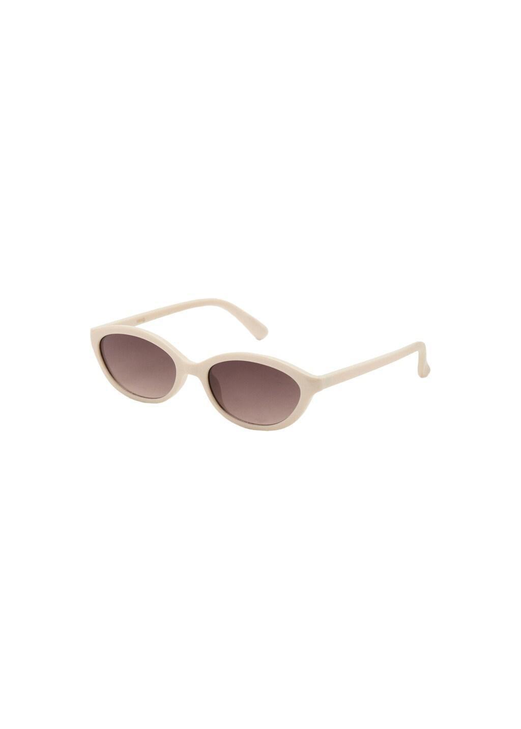 White Rectangular-Frame Sunglasses, White, large image number 2