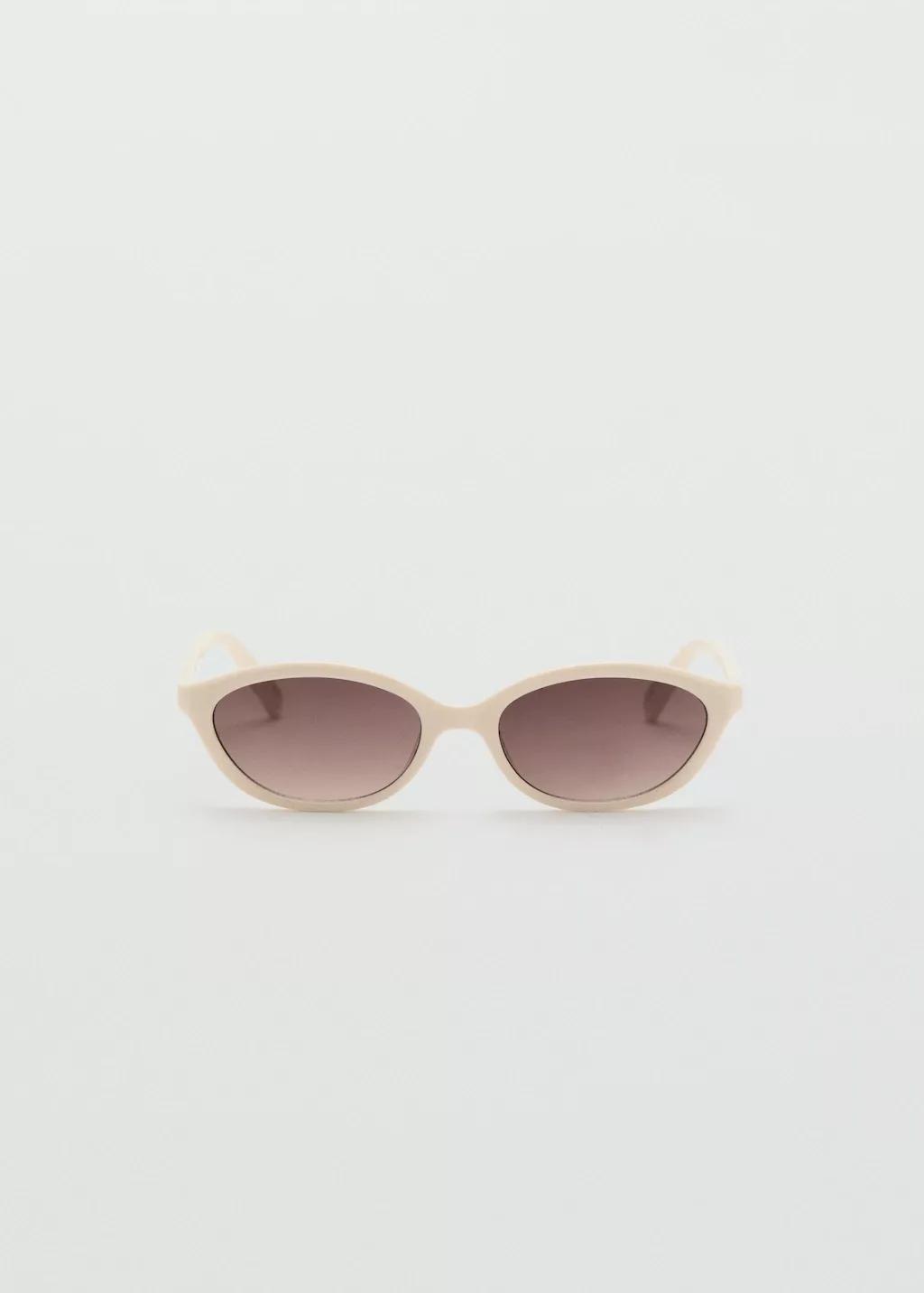 White Rectangular-Frame Sunglasses, White, large image number 3
