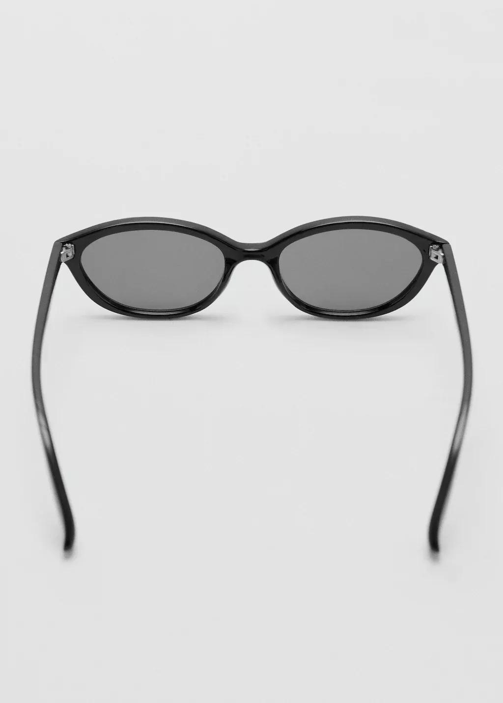 Black Rectangular-Frame Sunglasses, Black, large image number 1