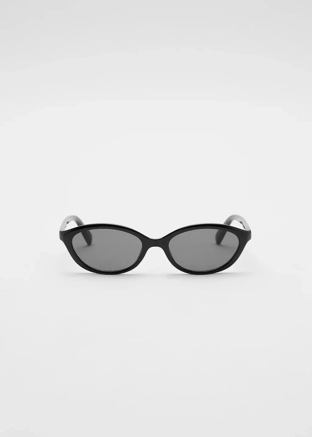 Black Rectangular-Frame Sunglasses, Black, large image number 3