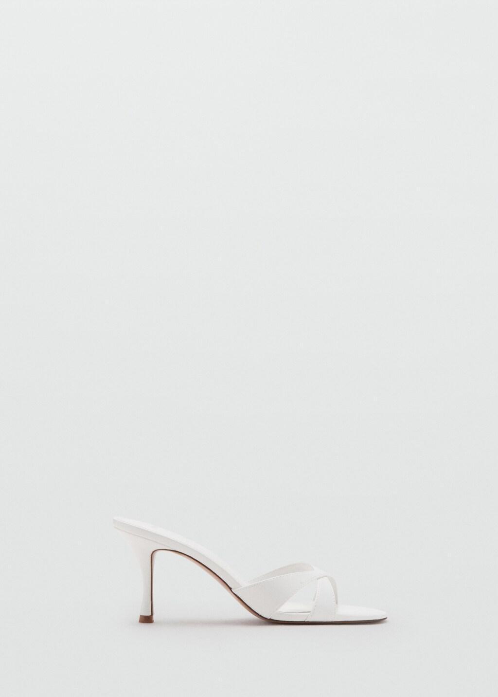 White Heel Non-Structured Sandals, 0201_01, large image number 3