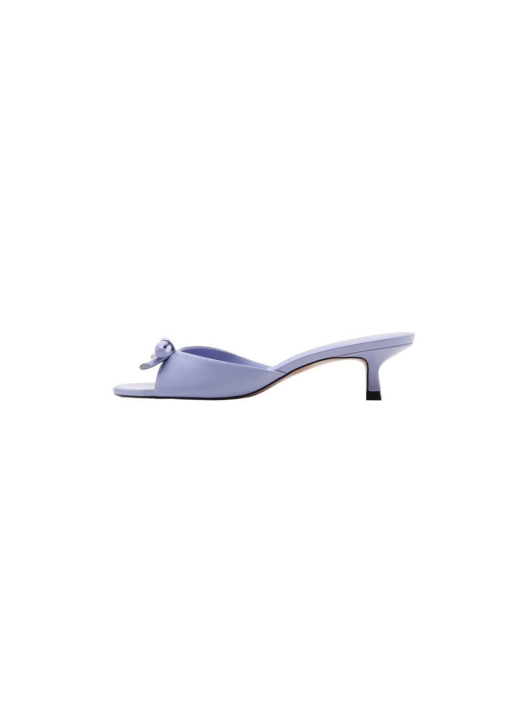 Purple Lt Pastel Heeled Sandals With Bow, Light-Pastel Purple, large image number 2