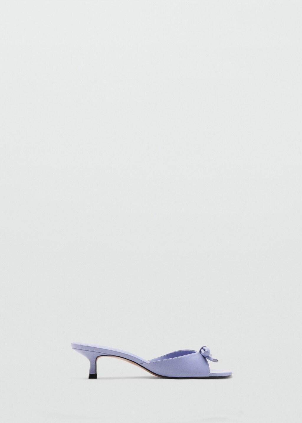 Purple Lt Pastel Heeled Sandals With Bow, Light-Pastel Purple, large image number 3