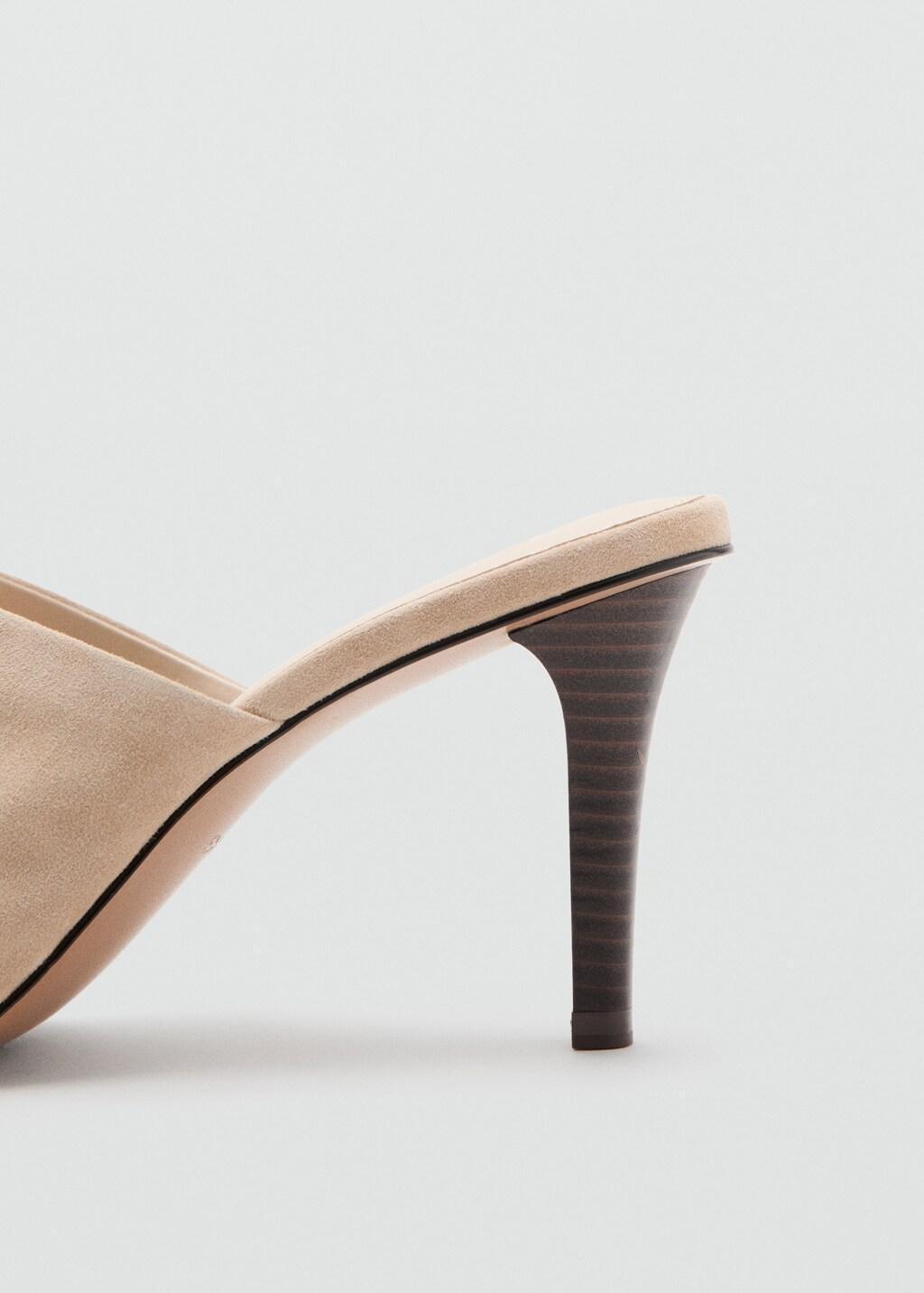 Brown Lt Pastel Suede Funnel Heel Sandal, Light Pastel Brown, large image number 1