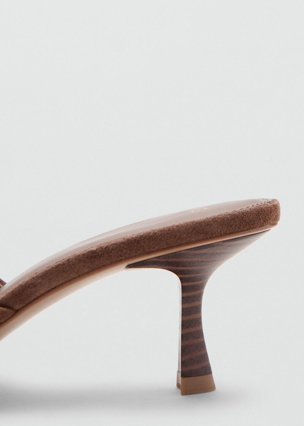 Brown Suede Kitten Heel Sandal, 0201_32, large image number 2