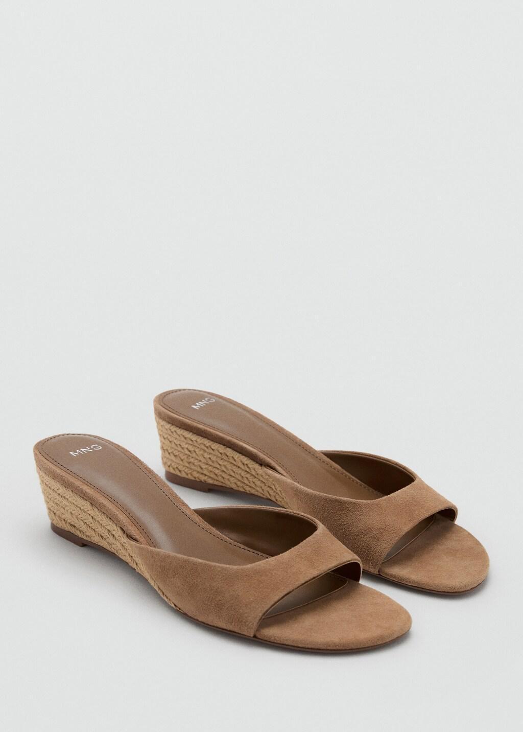 BROWN Espadrille wedge sandal, Light Pastel Brown, large image number 0