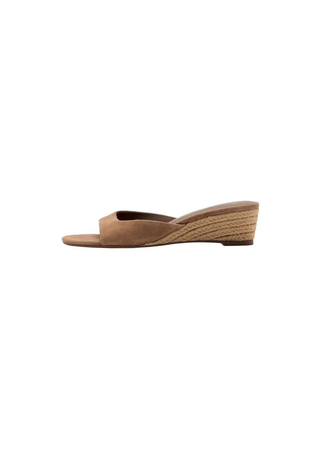 BROWN Espadrille wedge sandal, Light Pastel Brown, large image number 2