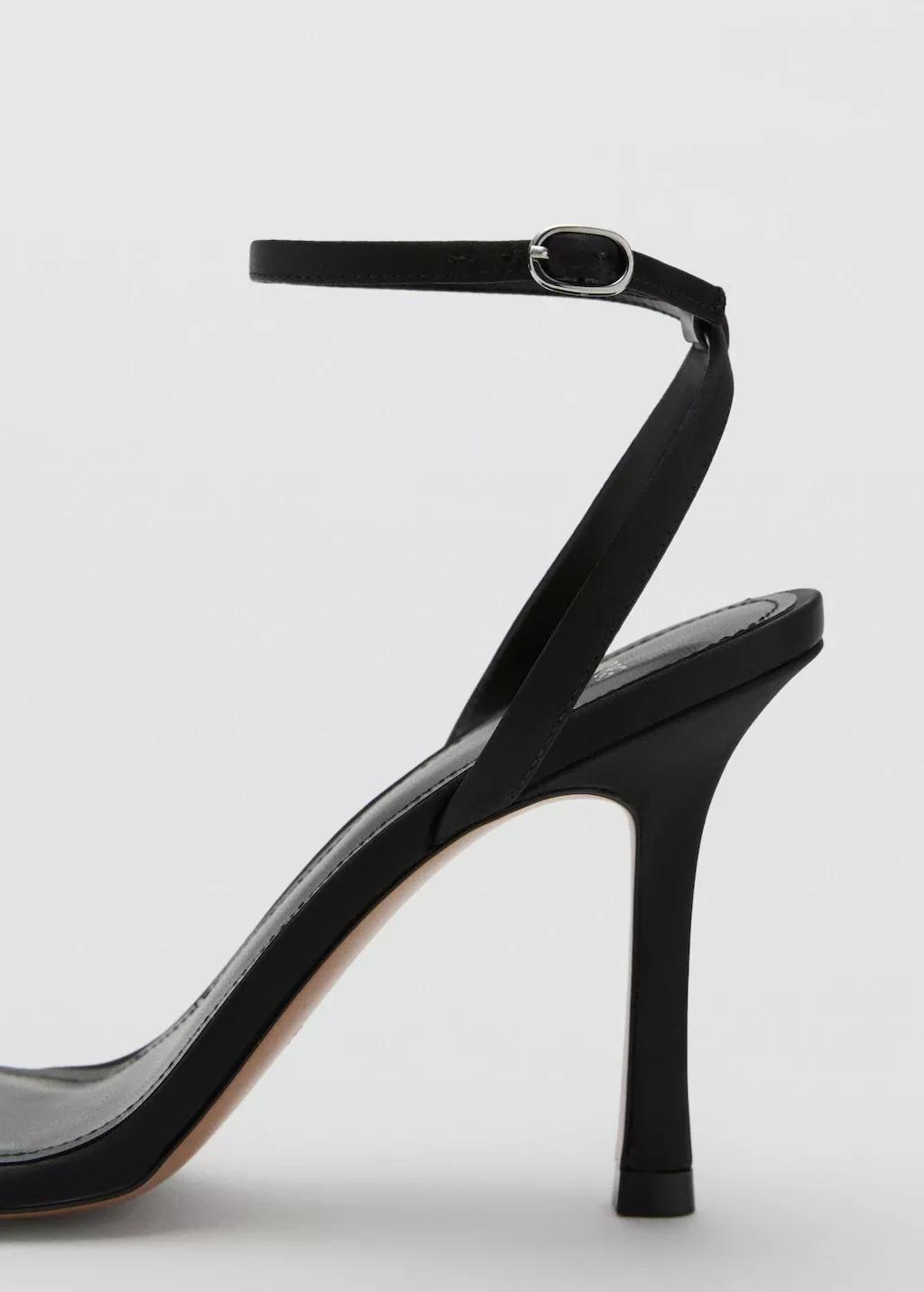 Black Strappy Heeled Sandals, 0201_99, medium