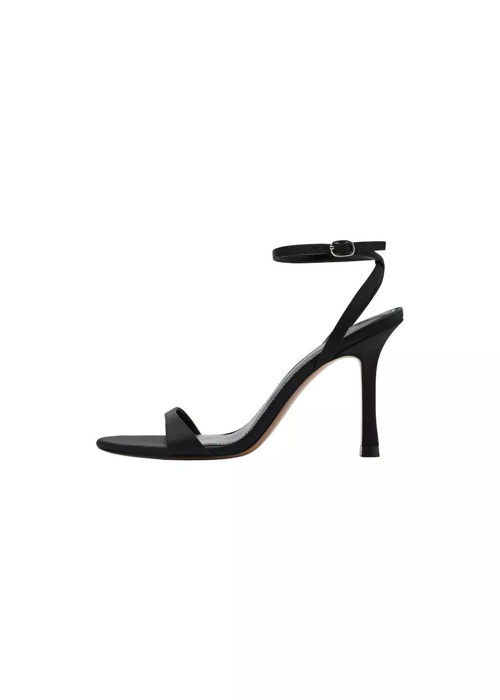 Black Strappy Heeled Sandals, 0201_99, medium