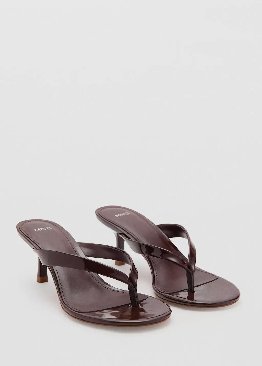 Brown Strappy Heeled Sandals, 0201_32, medium