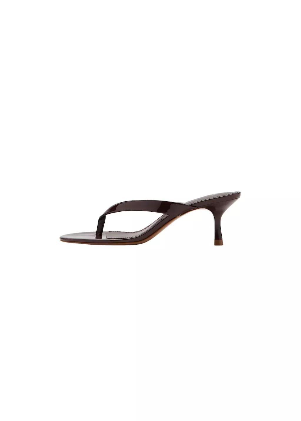Brown Strappy Heeled Sandals, 0201_32, large image number 3