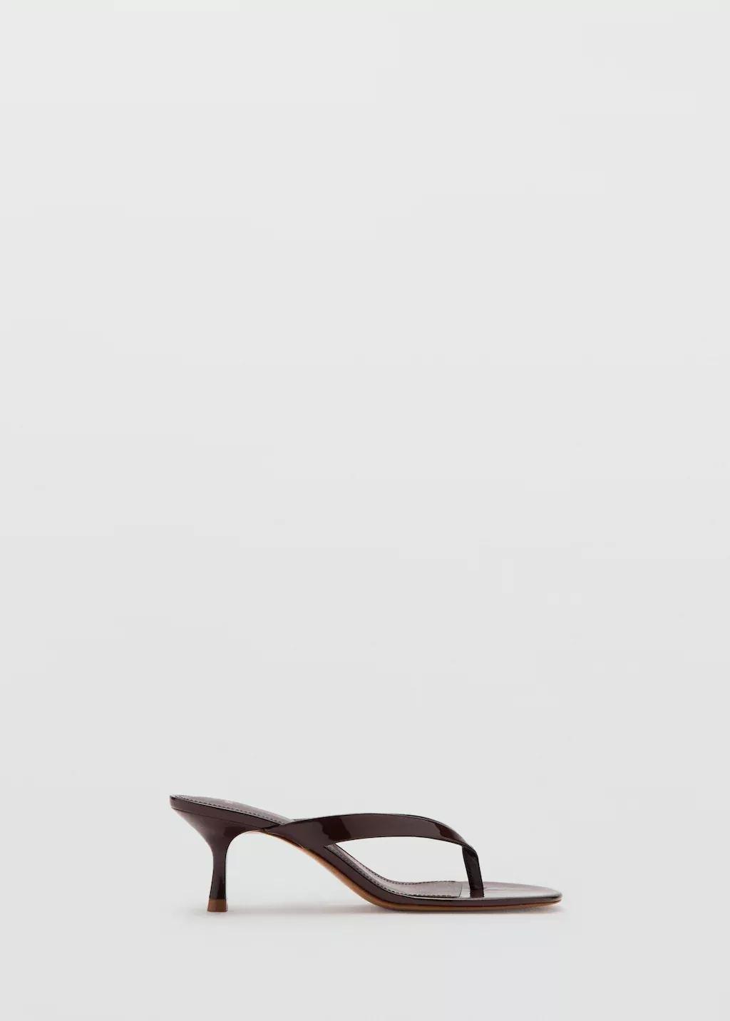 Brown Strappy Heeled Sandals, 0201_32, large image number 4