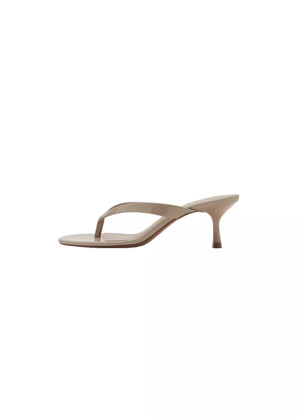 Brown Lt Pastel Strappy Heeled Sandals, 0201_TA, large image number 3