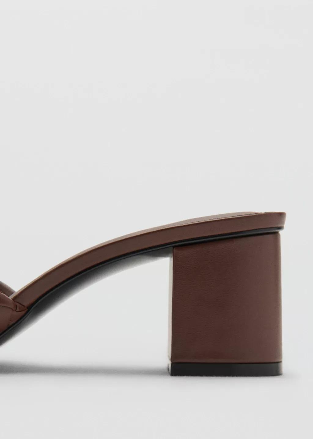 Brown Sandals With Braided Strap, Dark Brown, large image number 2