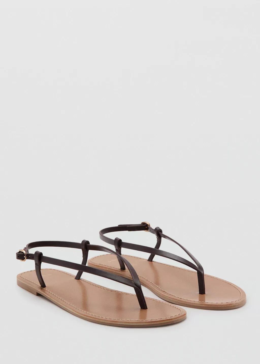 Red Leather Sandals With A Wide Strap, Dark Red, medium