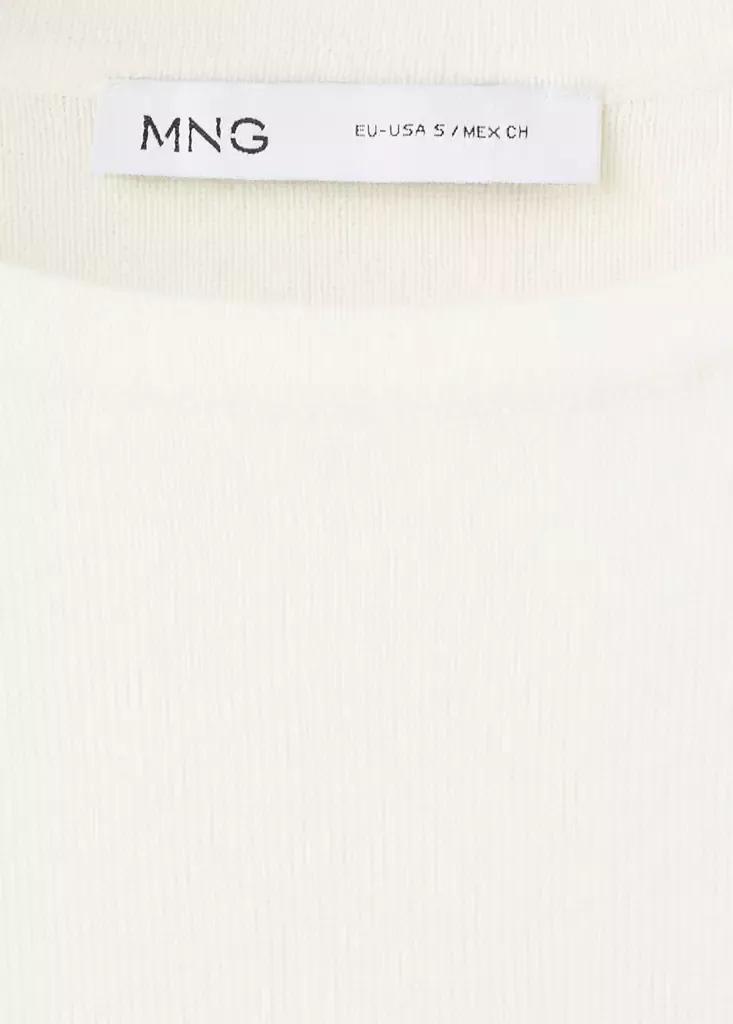 Beige Fine Knit Boat Neck Top, Light Beige, large image number 8