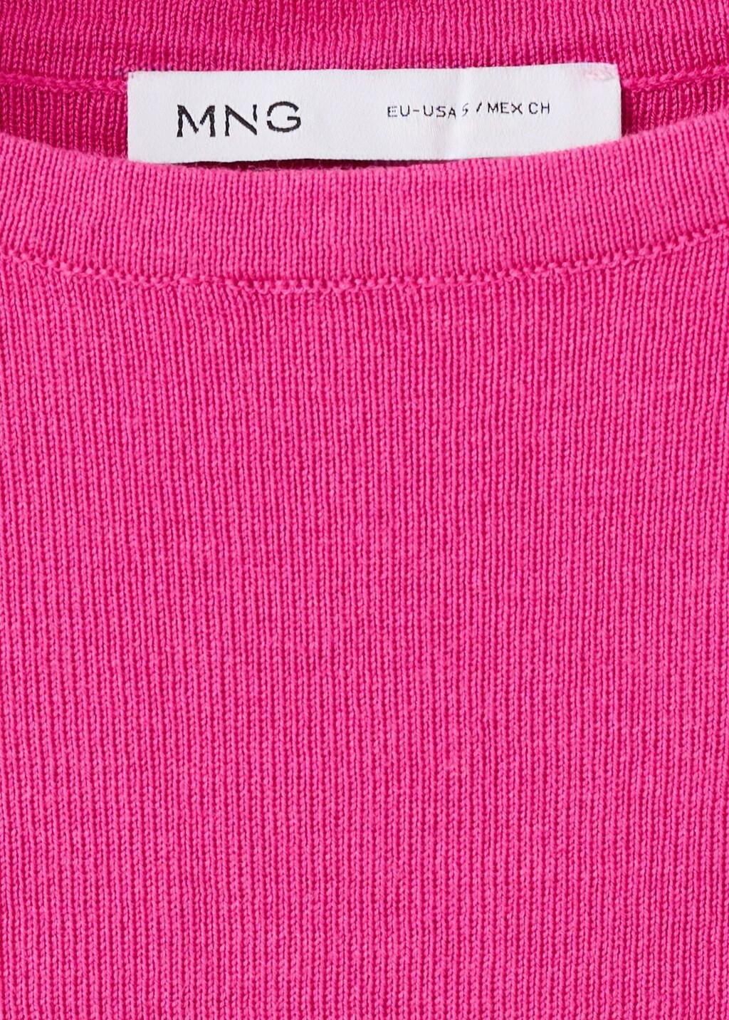 BRIGHT PINK Fine knit boat neck top, Bright Pink, large image number 1