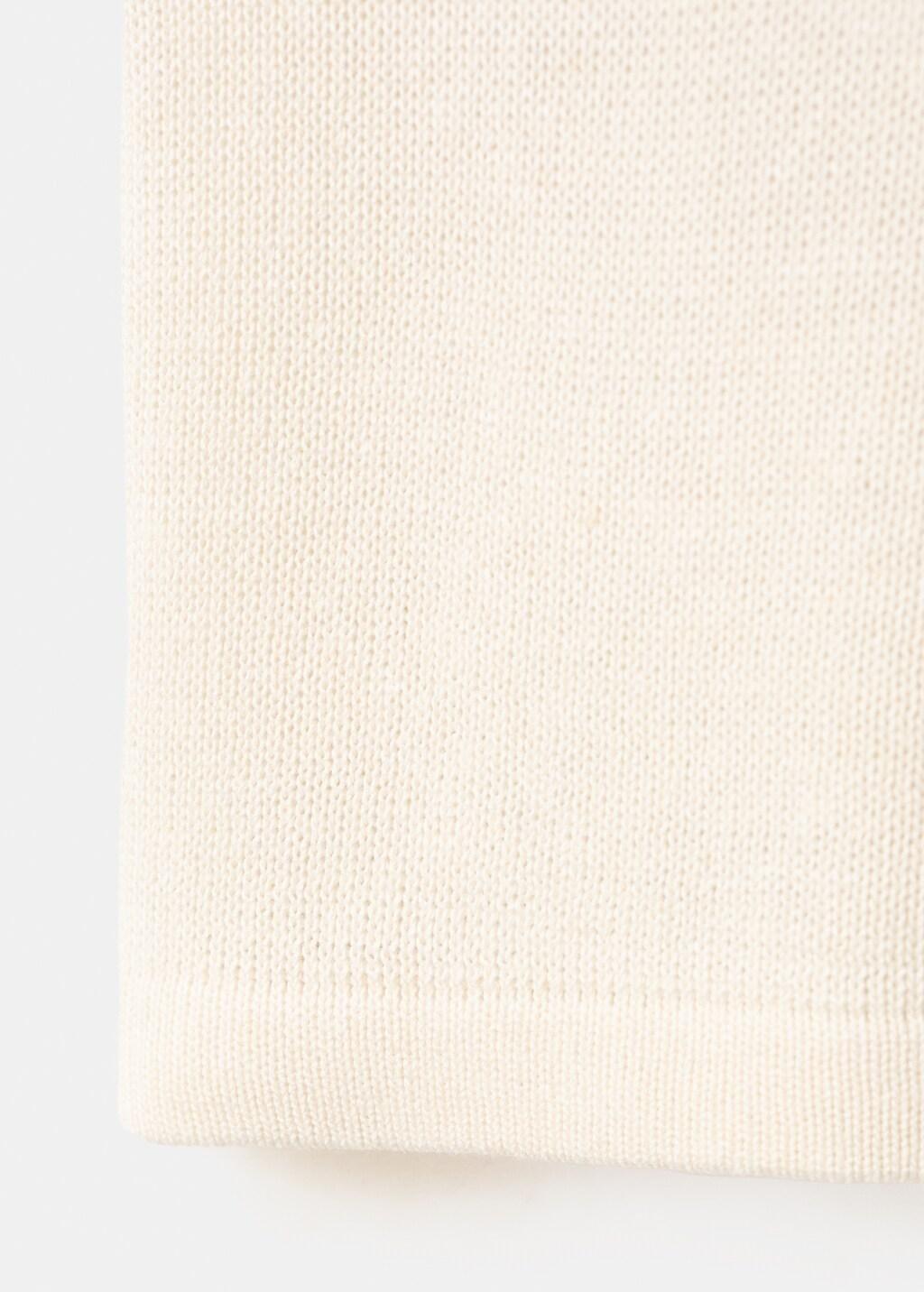 Brown V-Neck Knit Top, Light Pastel Brown, large image number 5