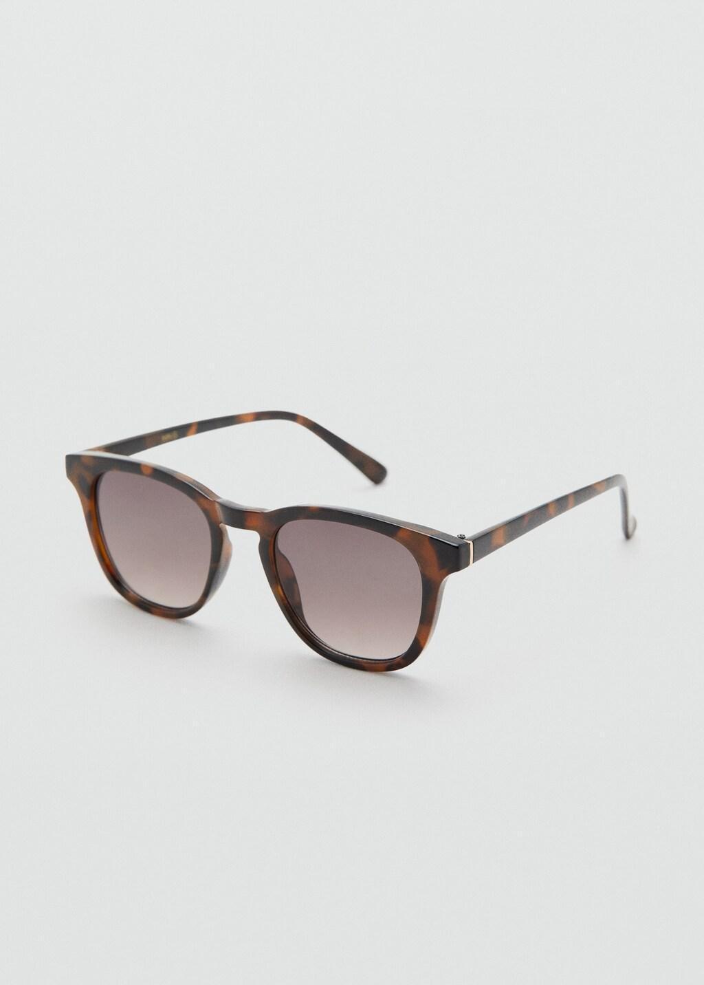 Brown Round-Framed Sunglasses, Dark Brown, large image number 0