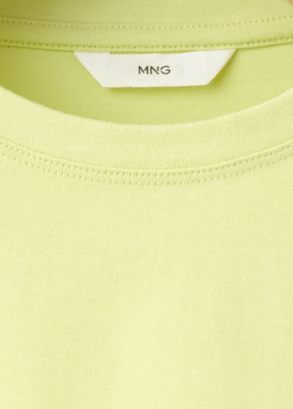 Yellow Printed Cotton-Blend T-Shirt, Kids Girls, Bright Yellow, large image number 0