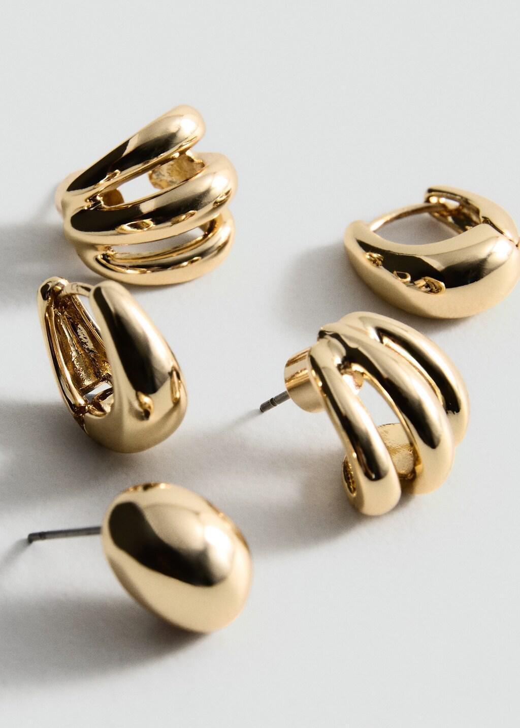 GOLD Combined earring set, Gold, large image number 0