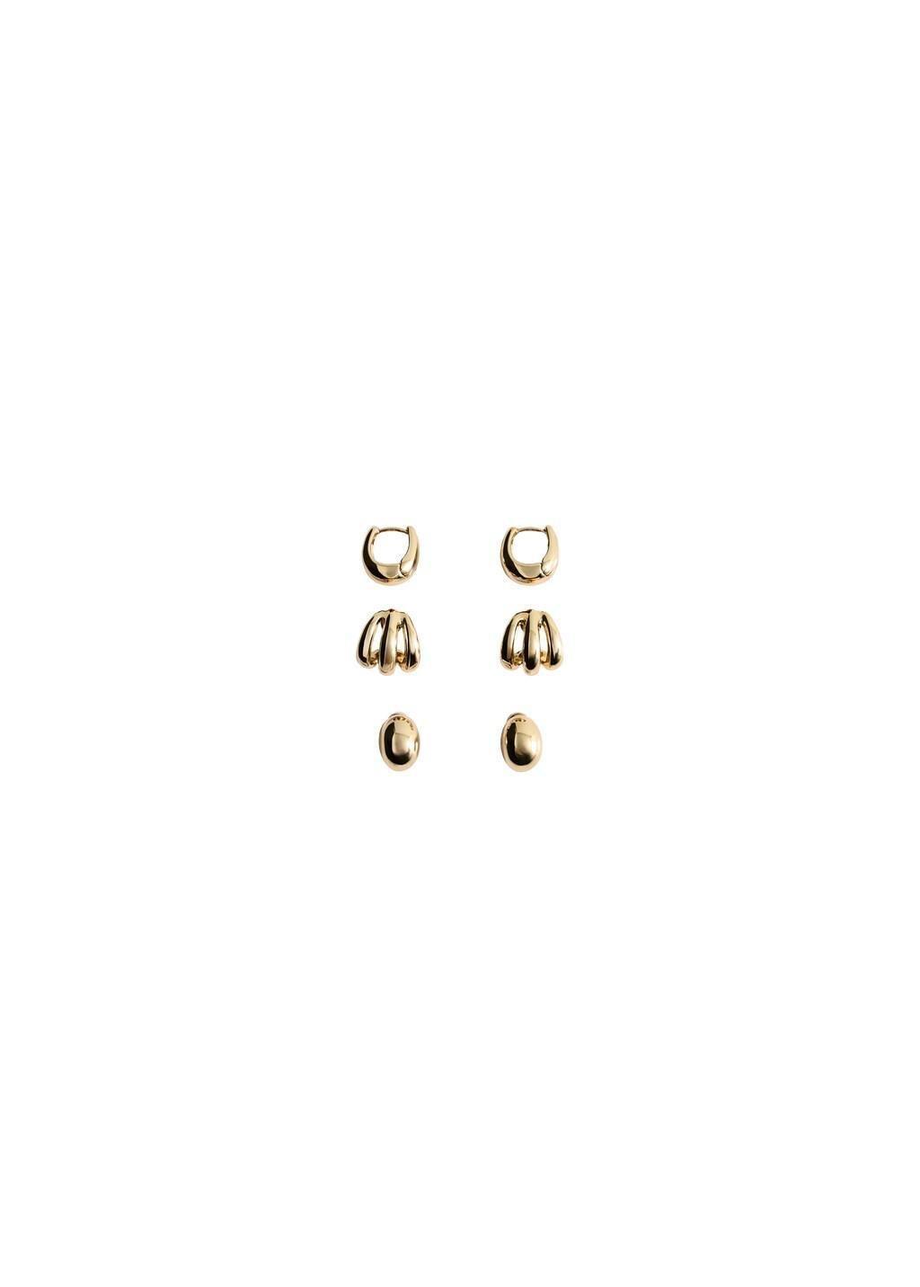GOLD Combined earring set, Gold, large image number 1
