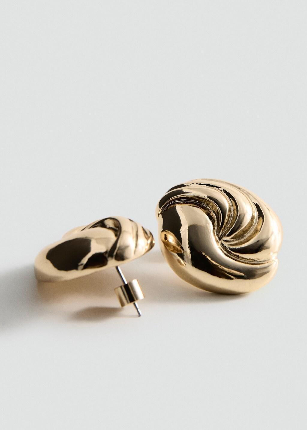 GOLD Relief earrings, Gold, large image number 0