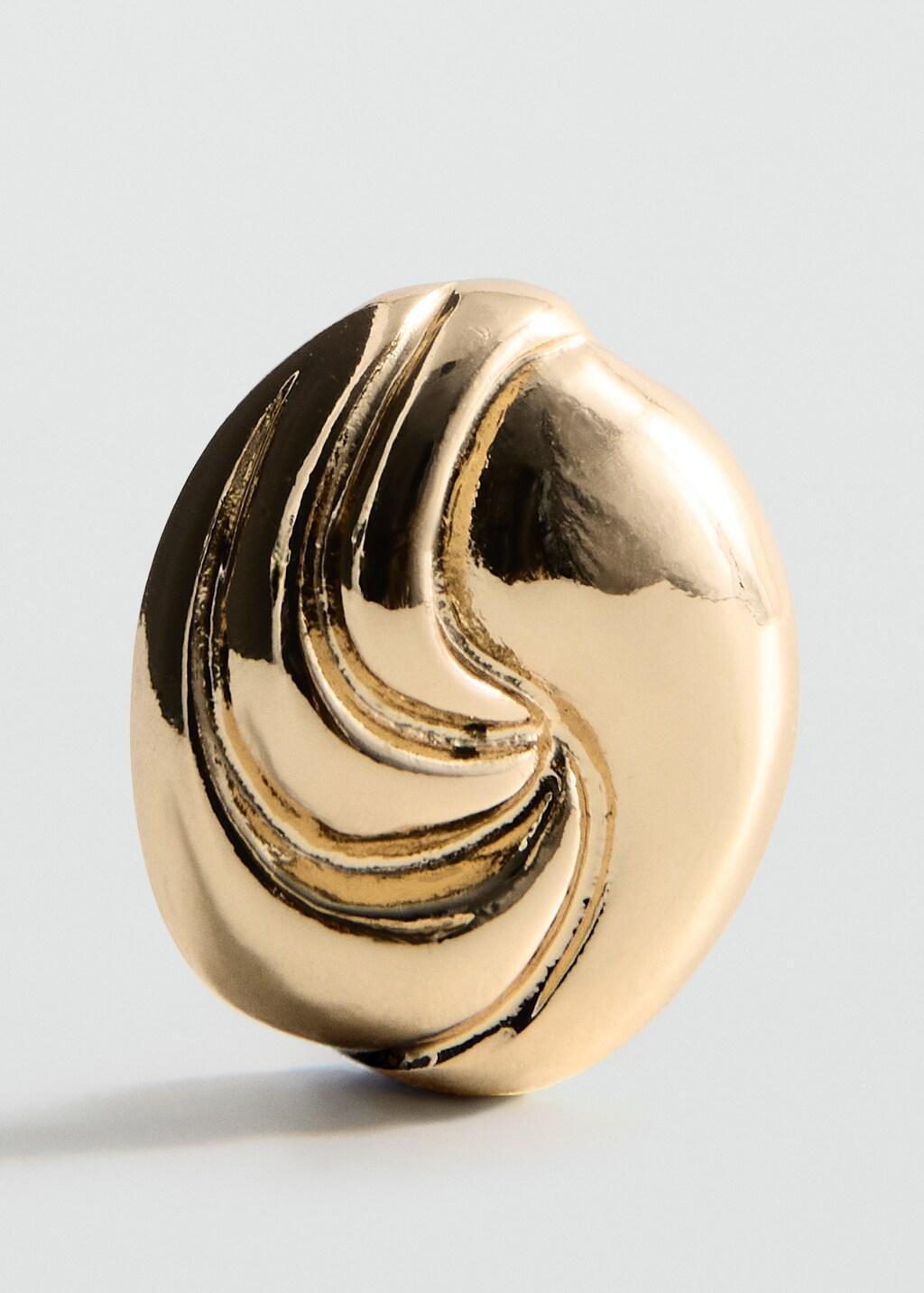 GOLD Relief earrings, Gold, medium