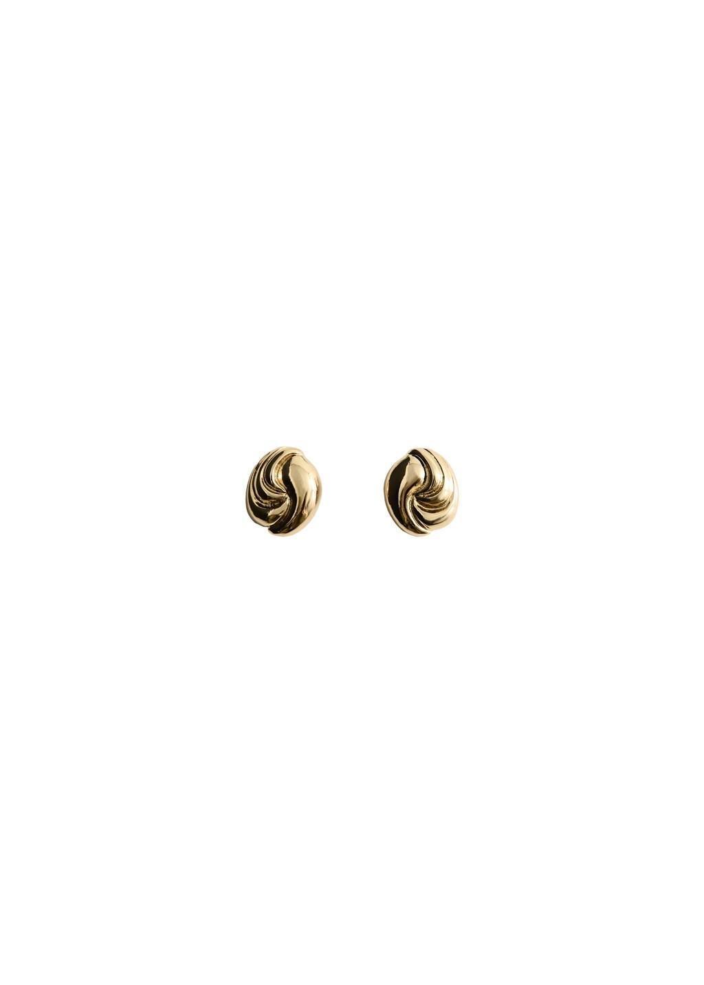 GOLD Relief earrings, Gold, medium
