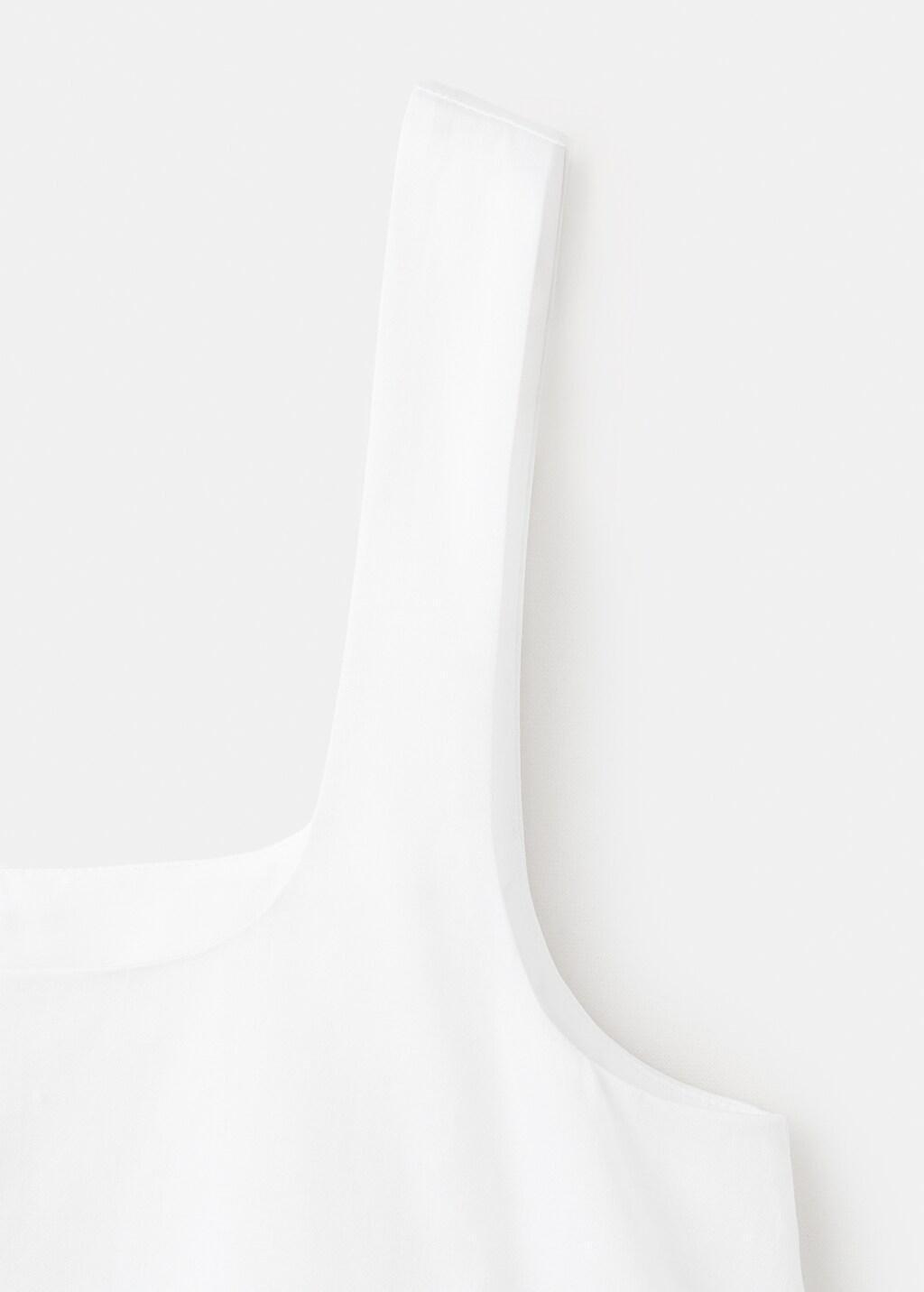 White Flared Cotton Dress, Natural White, medium