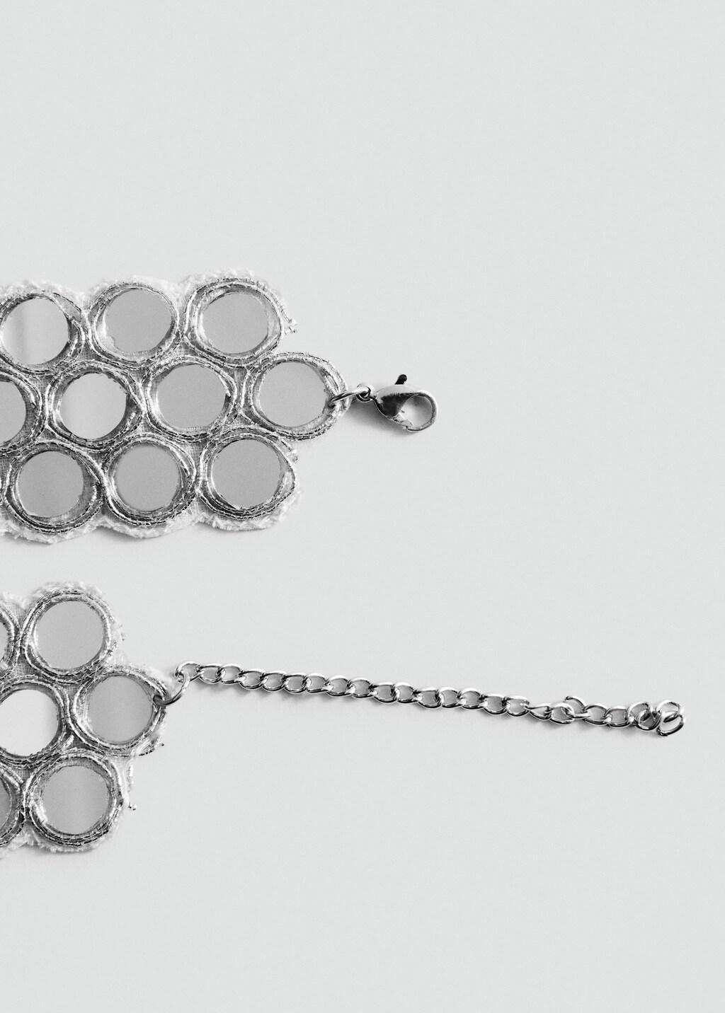 Silver Crystal Choker Necklace, Silver, large image number 1