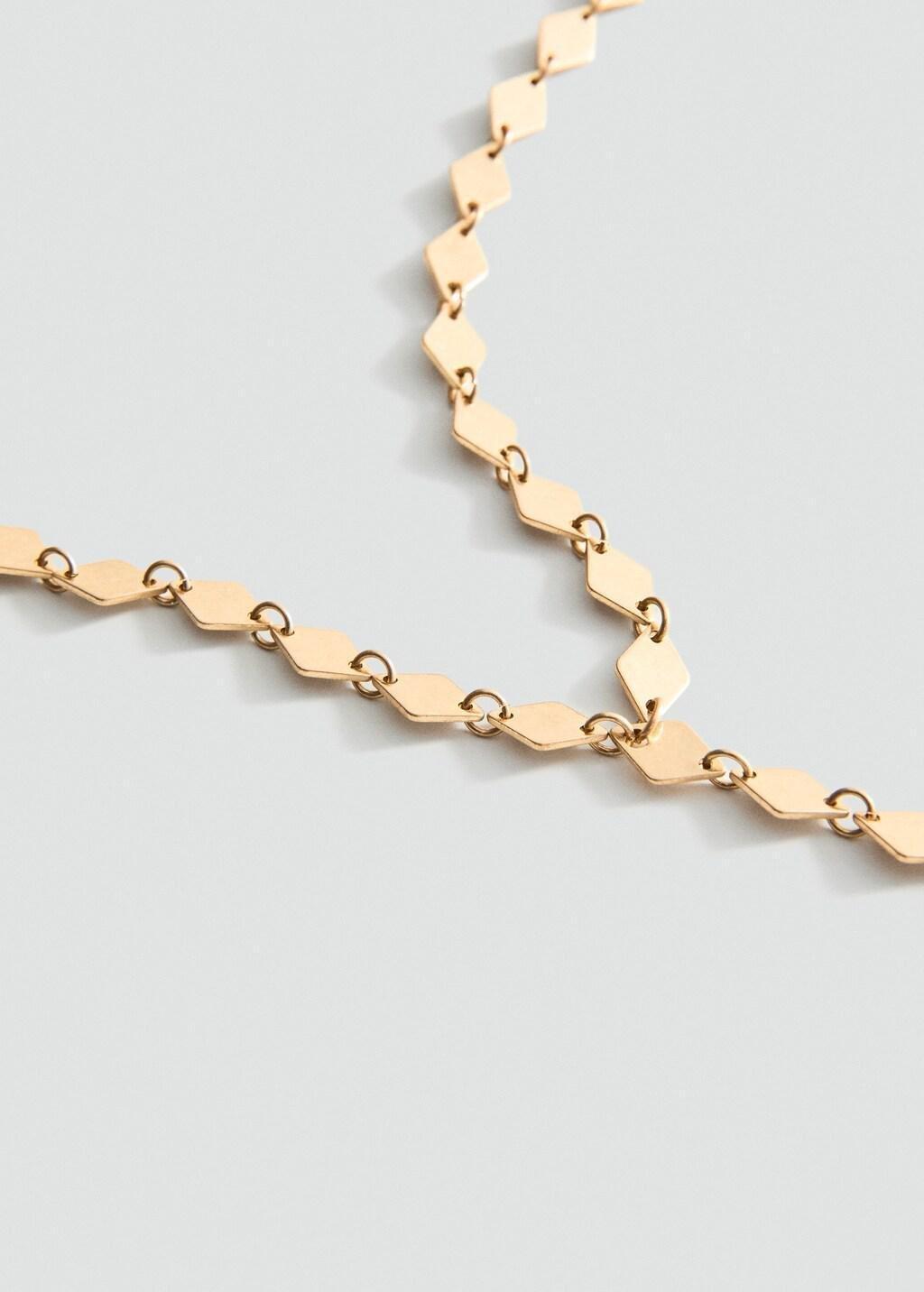 Gold Metal Pendant Necklace, Gold, large image number 0