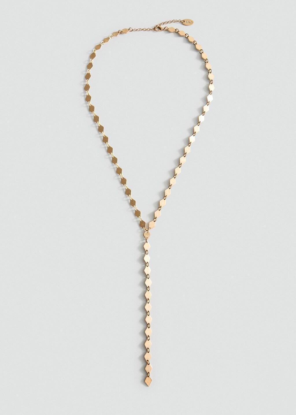 Gold Metal Pendant Necklace, Gold, large image number 2