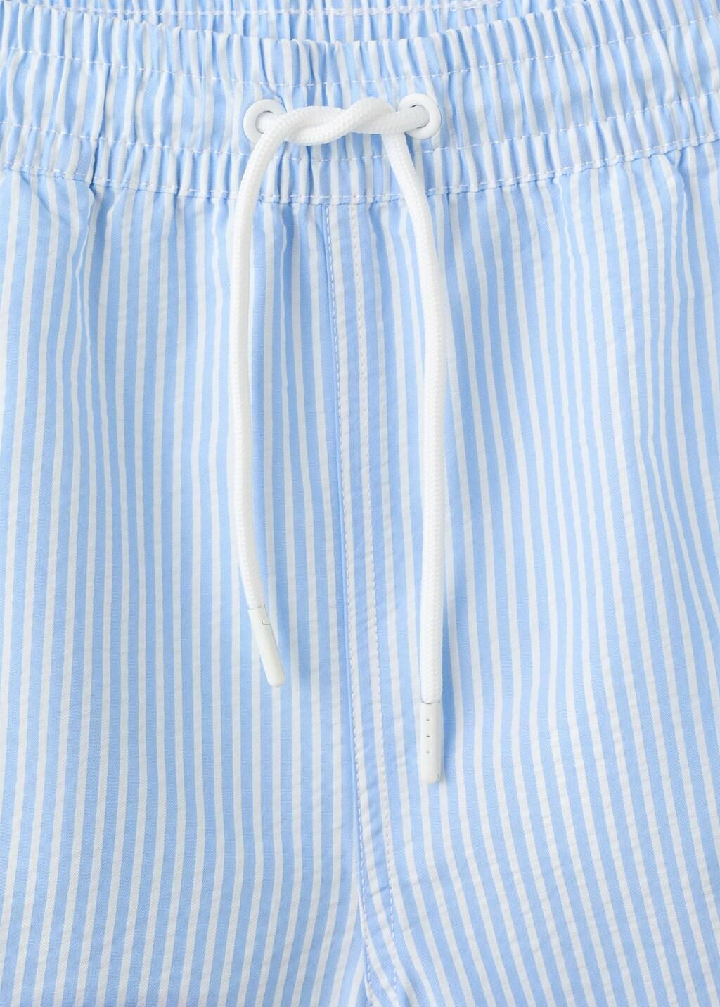 Blue Lt Pastel Seersucker Striped Swimsuit, Light-Pastel Blue, medium